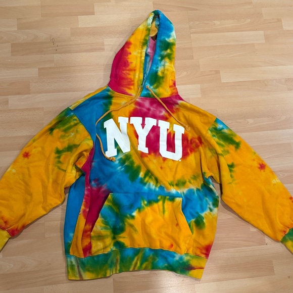 NYU Multicolor Tie-Dye Hoodie - Picture 1 of 4